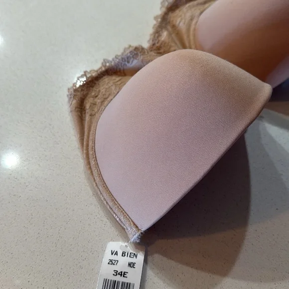 NWT Va Bien Lace Strapless Bra in Nude Size 34 E - Picture 6 of 11